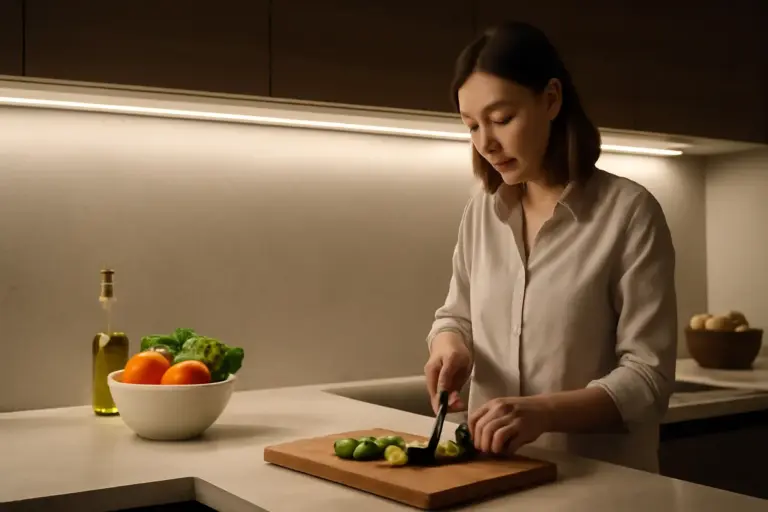 Strisce LED sottopensile in cucina: il trucco per un piano di lavoro sempre perfetto